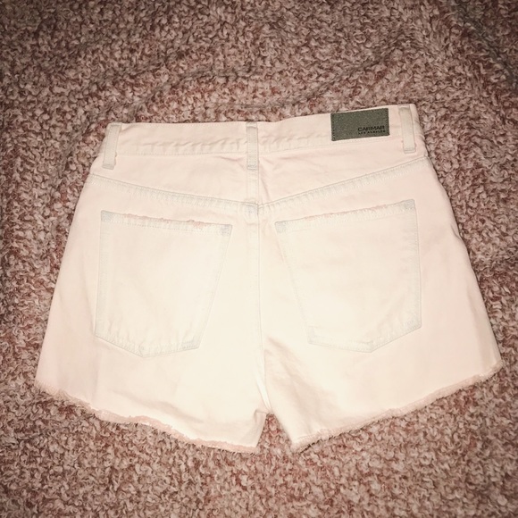 High Rise, Non-Stretch, ‘Paris’ Distressed Shorts - Picture 2 of 8